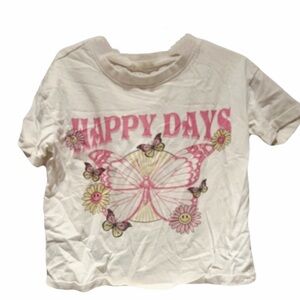 Messy bun just chillin happy days tee